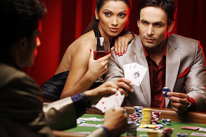 Baccarat table layout with banker and player positions